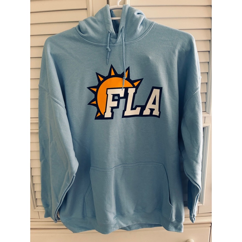 Men's 2XL NWT Florida Panthers Stitches Retro Hoodie Sweatshirt blue